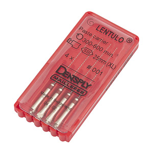 Dentsply Lentulo  N1 L25 (ISO 30-35), 4 шт. - каналонаполнитель машинный, d = 0,7 мм (красный).