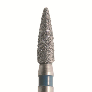 Стоматорг - Бор алмазный 861 014 FG, синий, 5 шт. Форма: цилиндр с заостренным концом