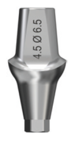 Стоматорг - Абатмент Astra Tech полупрофильный 4.5/5.0, диаметр 6,5 мм, высота 3 мм.