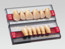 Стоматорг - Зубы AcryRock планка из 6 зубов фронт.верх S-42, цвет E1