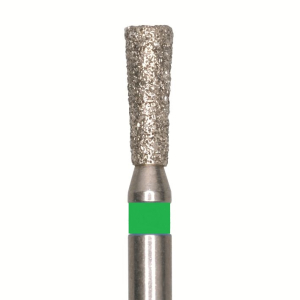 Стоматорг - Бор алмазный 807 018 FG, зеленый, 5 шт. Форма: обратный конус с плоским концом