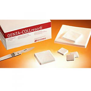 Стоматорг - Губка гемостатическая GENTA-COLL resorb 2,5x2,5 см с гентамицином, 1 шт.