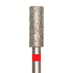 Стоматорг - Бор алмазный 837 014 FG, красный, 5 шт. Форма: цилиндр с плоским концом
