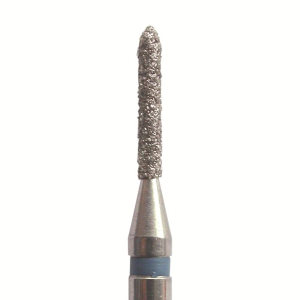 Стоматорг - Бор алмазный 868 014 FG, синий, 5 шт. Форма: цилиндр с усеченным концом