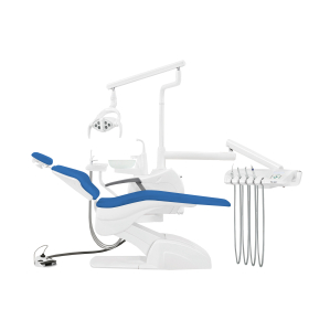 Установка стоматологическая QL2028 с микромотором с нижней подачей с мягкой обивкой цвет М03 синий КОМПЛЕКТ 2 СТУЛА - Fengdan