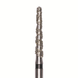 Стоматорг - Бор алмазный 852 016 FG, черный, 5 шт. Форма: конус с закругленным концом