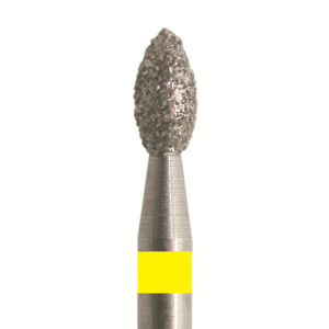 Стоматорг - Бор алмазный SL831EF.FG.016, желтый, 25 шт. Форма: бутон