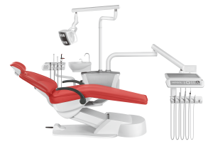 Установка стоматологическая BZ637 Luxury с нижней подачей цвет М02 красный - Fengdan