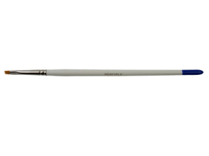Стоматорг - Кисточка для керамики (для опака) плоская, синяя, деревянная ручка, синтетика.