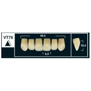 Стоматорг - Зубы Yeti B4 VT76 фронтальный верх (Tribos) 6 шт. 