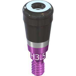 Стоматорг - Абатмент Novaloc, с винтом, прямой 0°, RB/WB, диаметр 3.8 мм, высота десны 3,5 мм.