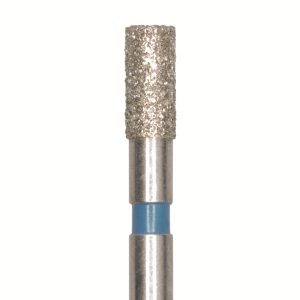 Стоматорг - Бор алмазный 836 018 FG, синий, 5 шт. Форма: цилиндр с плоским концом