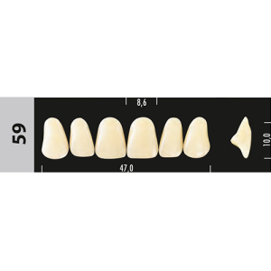 Стоматорг - Зубы Major C4  59 фронтальный верх, 6 шт (Super Lux)