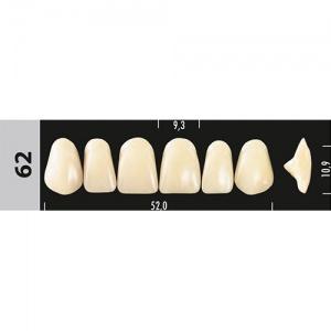 Стоматорг - Зубы Major C2  62 фронтальный верх, 6 шт (Super Lux)