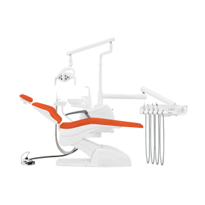 Установка стоматологическая Fengdan QL2028 (Pragmatic) с микромотором с нижней подачей с мягкой обивкой цвет МО8 оранжевый - Fengdan