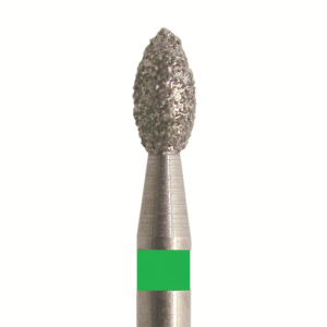 Стоматорг - Бор алмазный 831 018 FG, зеленый, 5 шт. Форма: бутон