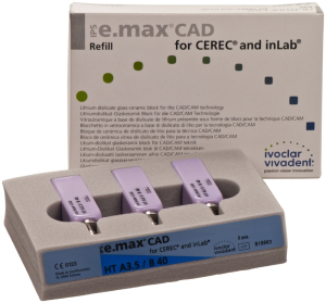 Стоматорг - Блоки Ivoclar Vivadent IPS emax CAD CEREC/inLab HT A3,5 B40 3 шт
