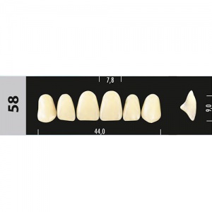 Стоматорг - Зубы Major A2  58 фронтальный верх, 6 шт (Super Lux).