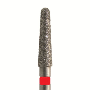 Стоматорг - Бор алмазный 850 016 FG, красный, 5 шт. Форма: конус с закругленным концом