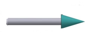 Стоматорг - Головка алмазная стоматологическая коническая 161.050 хв. 2,35 (тип 2) 4 "зернистость 250/200"  черная, конусная, диаметр рабочей части 5 мм