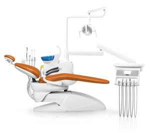 Установка стоматологическая BZ636 compact с нижней подачей со скалером цвет Р06 оранжевый - Fengdan