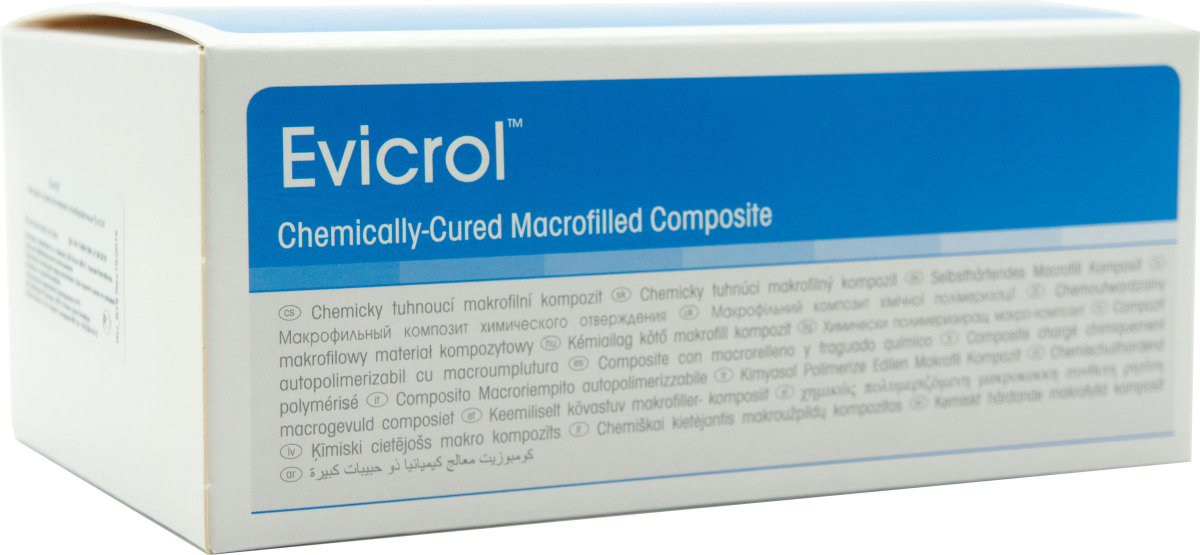 Spofa Эвикрол - пломбировочный материал  химического отверждения 40 гр.+ 3 х10 г.+ 26 гр.+ аксессуары.