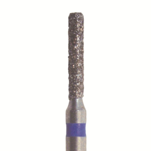 Стоматорг - Бор алмазный 841 008 FG, синий, 5 шт. Форма: цилиндр с закругленным концом