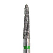Стоматорг - Фреза Линдемана для хирургии D8411 016 FG, зеленая, 2 шт. Форма: цилиндр с плоским концом, с алмазным покрытием