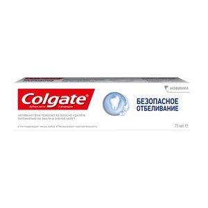 Зубная паста Colgate "Безопасное отбеливание", 75 мл