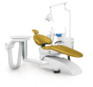 Установка стоматологическая BZ636 plus с боковой нижней подачей цвет Р05 жёлтый - Fengdan