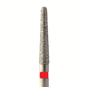 Стоматорг - Бор алмазный 852 014 FG, красный, 5 шт. Форма: конус с закругленным концом