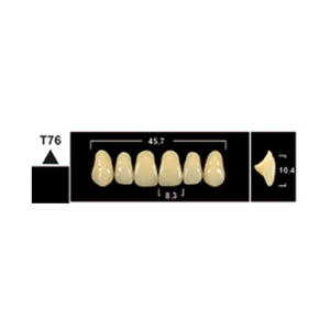 Стоматорг - Зубы Yeti A3 T76 фронтальный верх (Tribos) 6 шт.