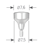 Стоматорг - Формирователь десны диаметр 7.6 мм и 7,5 мм, длина 5,5 мм, стандартная и широкая линейка.