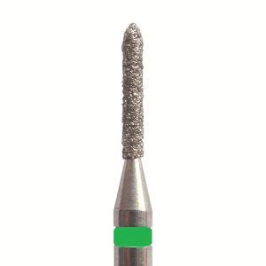Стоматорг - Бор алмазный SL868G.FG.014, зеленый, 25 шт. Форма: цилиндр с усеченным концом