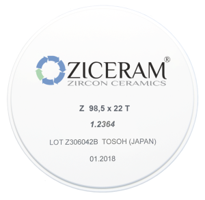 Стоматорг - Заготовки диоксида циркония ZICERAM Z 98,5 х22Т, транслюцентные
