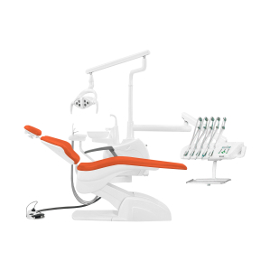 Установка стоматологическая Fengdan QL2028 (Pragmatic) с верхней подачей со скалером с мягкой обивкой цвет МО8 оранжевый - Fengdan