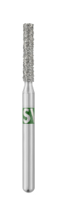 Стоматорг - Боры алм.  FG COARSE 837/014 цилиндр с плоским концом, крупнозернистые (зеленые)       