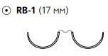 Стоматорг - Шовный материал Пролен 5/0, игла колющая 17 мм, 2 иглы, окружность 1/2, нить 90 см, окрашенный 12 шт/упак