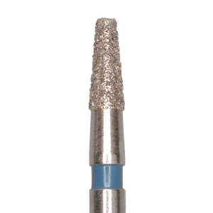 Стоматорг - Бор алмазный 845 010 FG, синий, 5 шт. Форма: конус с плоским концом