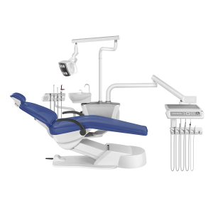 Установка стоматологическая BZ637 Luxury  с нижней подачей  с обивкой из микроволокна цвет MF03 синий - Fengdan
