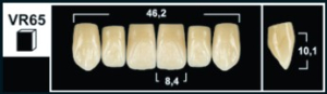 Стоматорг - Зубы Yeti BL3 VR65 фронтальный верх (Tribos) 6 шт.