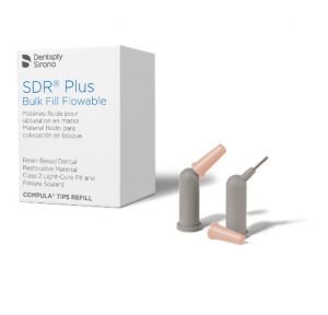 Dentsply SDR plus , 15 капсул по 0,25 г, оттенок A1, жидкотекучий материал для жевательных зубов.