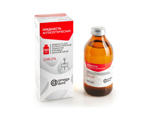 Омега-Дент Жидкость для антисептической обработки каналов Хлоргексидин 2%, 300 мл