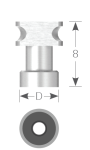 Стоматорг - Трансфер слепочный для открытой ложки, диаметр 4,8, длина 8, без шестигранника.