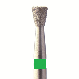 Стоматорг - Бор алмазный 805 014 FG, зеленый, 5 шт. Форма: обратный конус с плоским концом