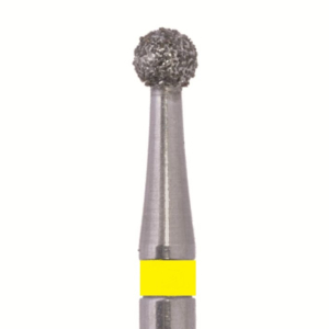 Стоматорг - Бор алмазный 801EF.FG.012, желтый, 5 шт. Форма: шар