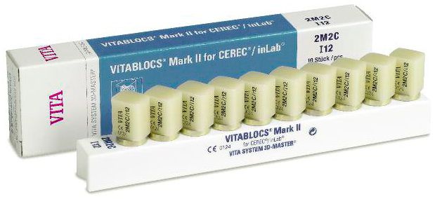 Стоматорг - Блоки VITABLOCS MARK II для Cerec/in Lab, цвет 3M2C, размер I12, 5 шт. 