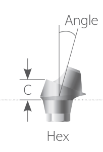 Стоматорг - Абатмент MultiUnit длина 3,0 мм, угол 20,  для узкой линейки, с шестигранником.