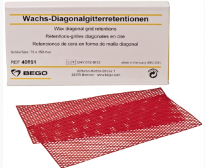 Стоматорг - Восковые решетчатые ретенции с диагональными отверстиями  75 х 150 мм, 10 шт в упаковке