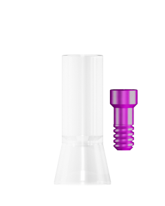 Стоматорг - Пластиковый вклеиваемый колпачок MedentiBASE, короткий, включая винт для моделирования